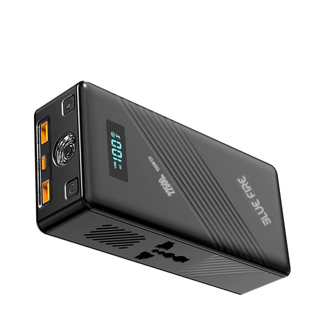 Portable Power Bank with 22500mAh 300W Peak with Fast Charging 4 Port with LED SOS Light for Laptop Drone Camera Tablet by Blue Fire-Saska-Saska.ae