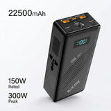 باور بانك محمول بسعة 22500mAh وقدرة تشغيل 150W وذروة 300W وشحن سريع ثنائي الاتجاه 65W و4 منافذ ومصباح LED SOS من Blue Fire