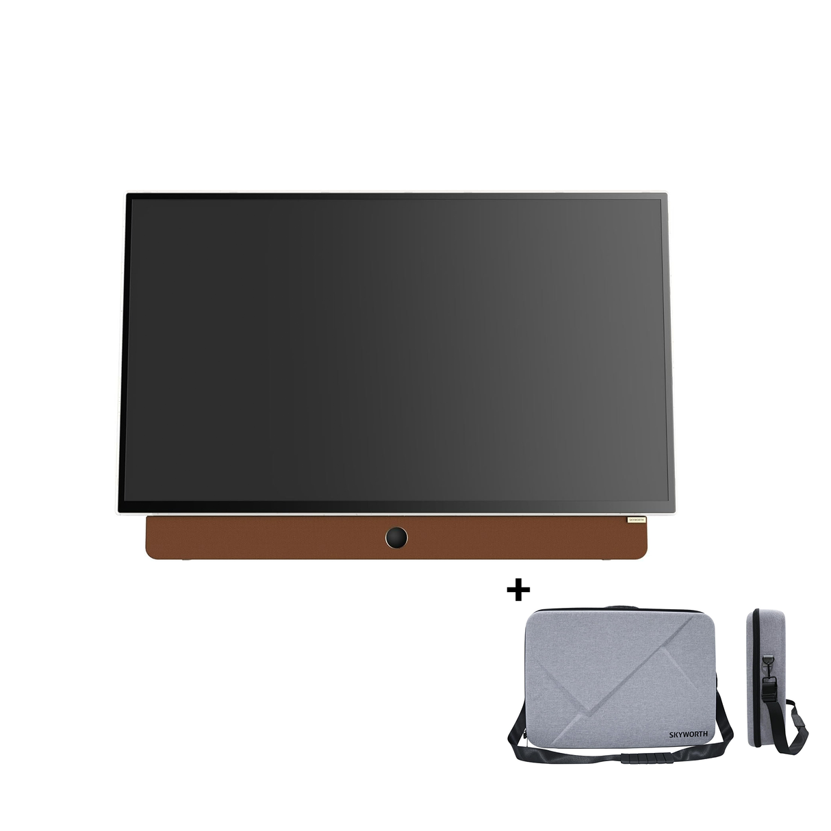 24″ FHD Portable Smart TV with Built‑in Battery, Google TV, HDMI and USB with Carrying Case by SKYWORTH