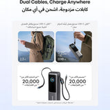 25000mAh Power Bank With 165W Fast Multi-Device USB-C Charging and Built-In Retractable Cables for Smart devices by Anker