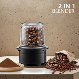 2-in-1 Blender & Grinder – 1.5L Glass Blender with Grinding Cup, 350W Copper Motor & 6 Stainless Steel Blades by Winning Star