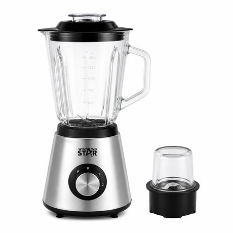 ST-5924 2-in-1 Blender & Grinder – 1.5L Glass Blender with Grinding Cup, 350W Copper Motor & 6 Stainless Steel Blades by Winning Star - SASKA - SASKA.AE - UAE - DUBAI