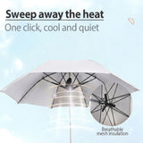 3-in-1 Cooling Sun Umbrella with Built-in Fan & Mist Sprayer