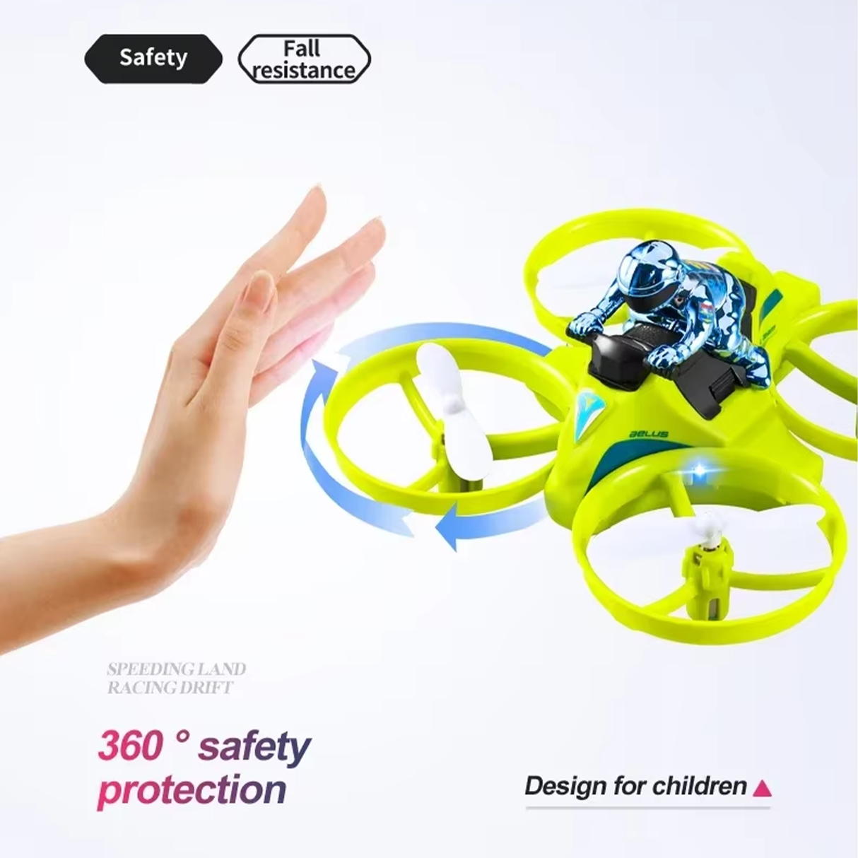 3-in-1 RC Hovercraft Boat Drone Race Car Toy