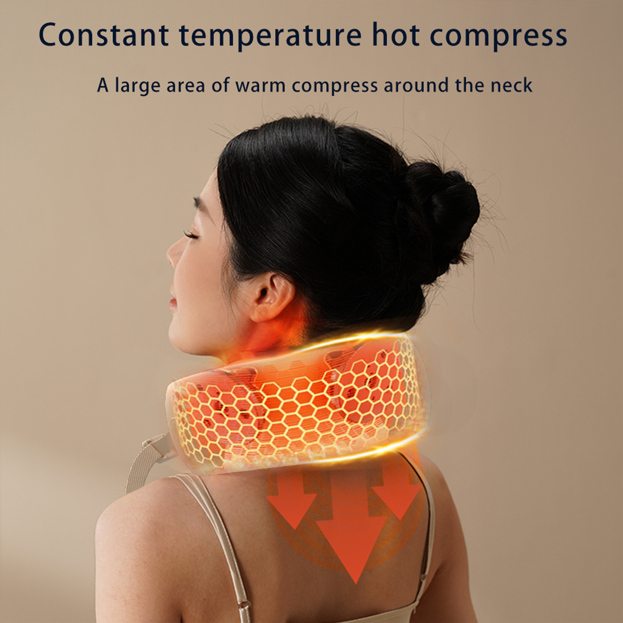 3D Kneading Electric Neck Massager with Heat & Vibration – Portable Deep Tissue Relaxation for Neck Pain Relief