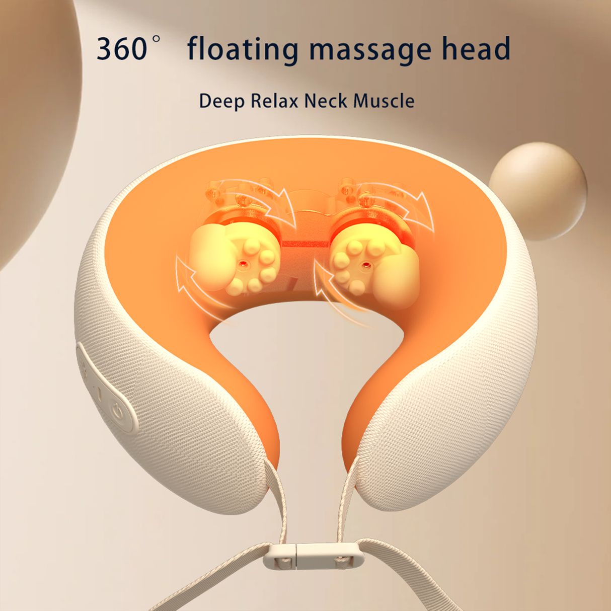 3D Kneading Electric Neck Massager with Heat & Vibration – Portable Deep Tissue Relaxation for Neck Pain Relief