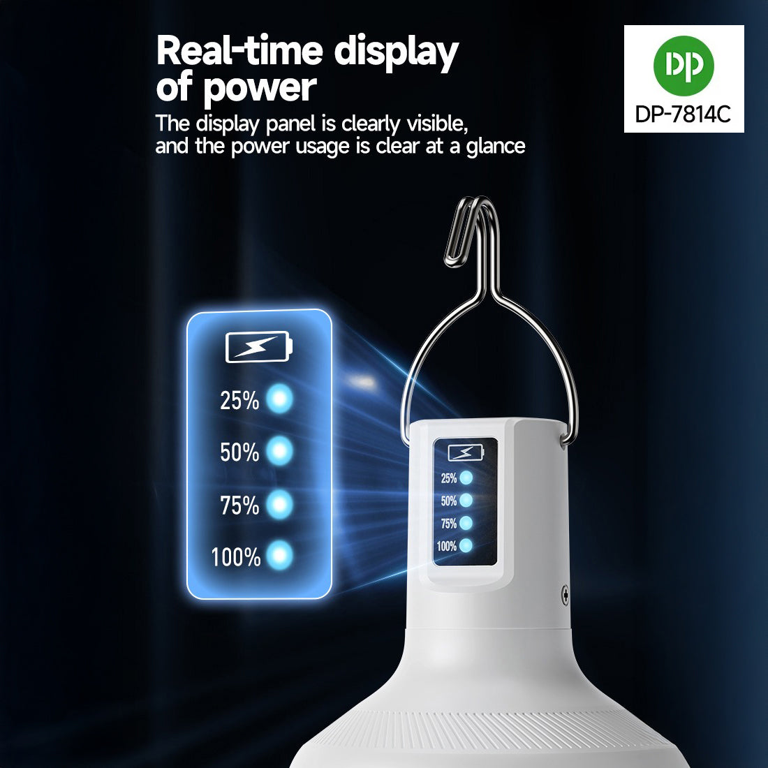 LED Rechargeable Camping Bulb Light by DP