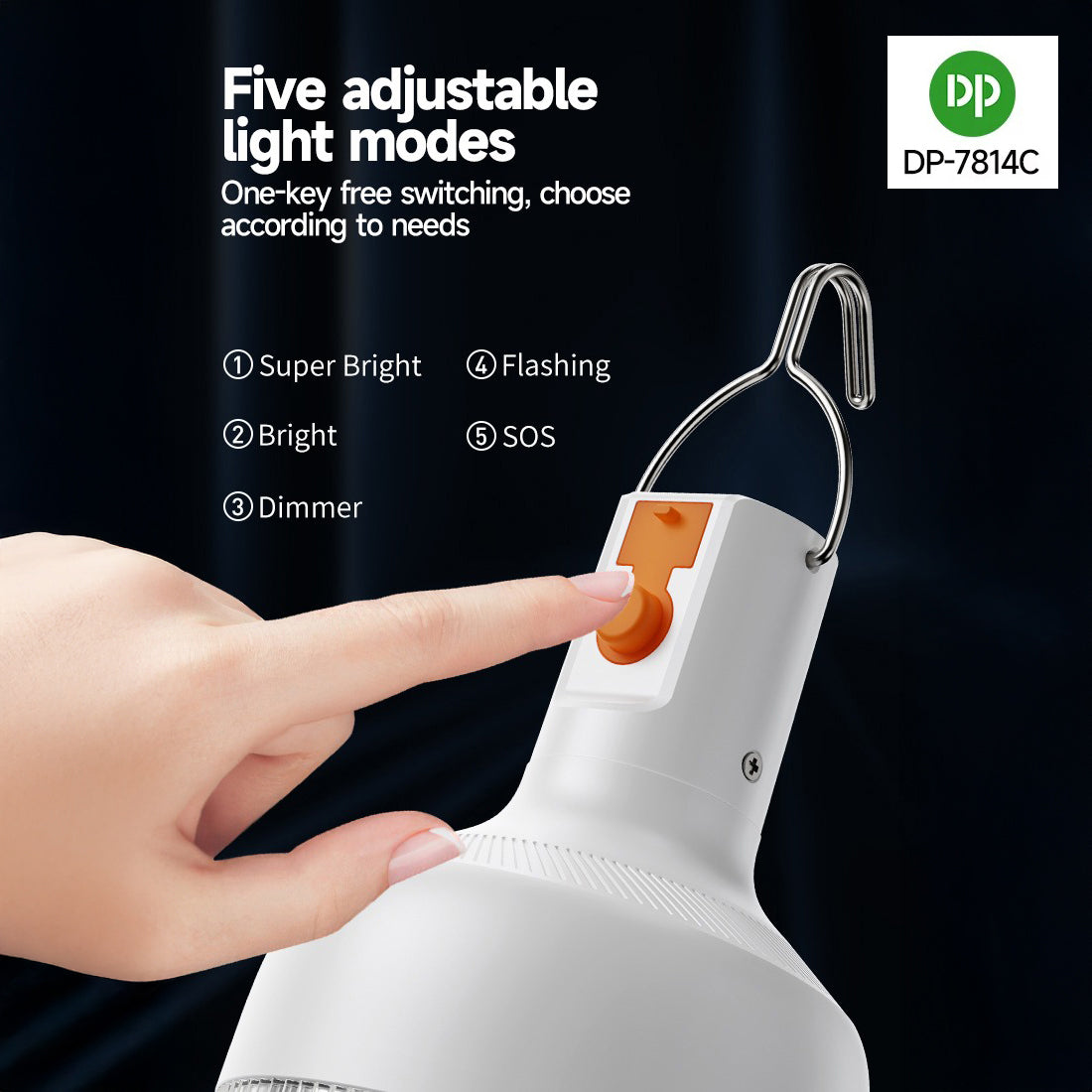 LED Rechargeable Camping Bulb Light by DP