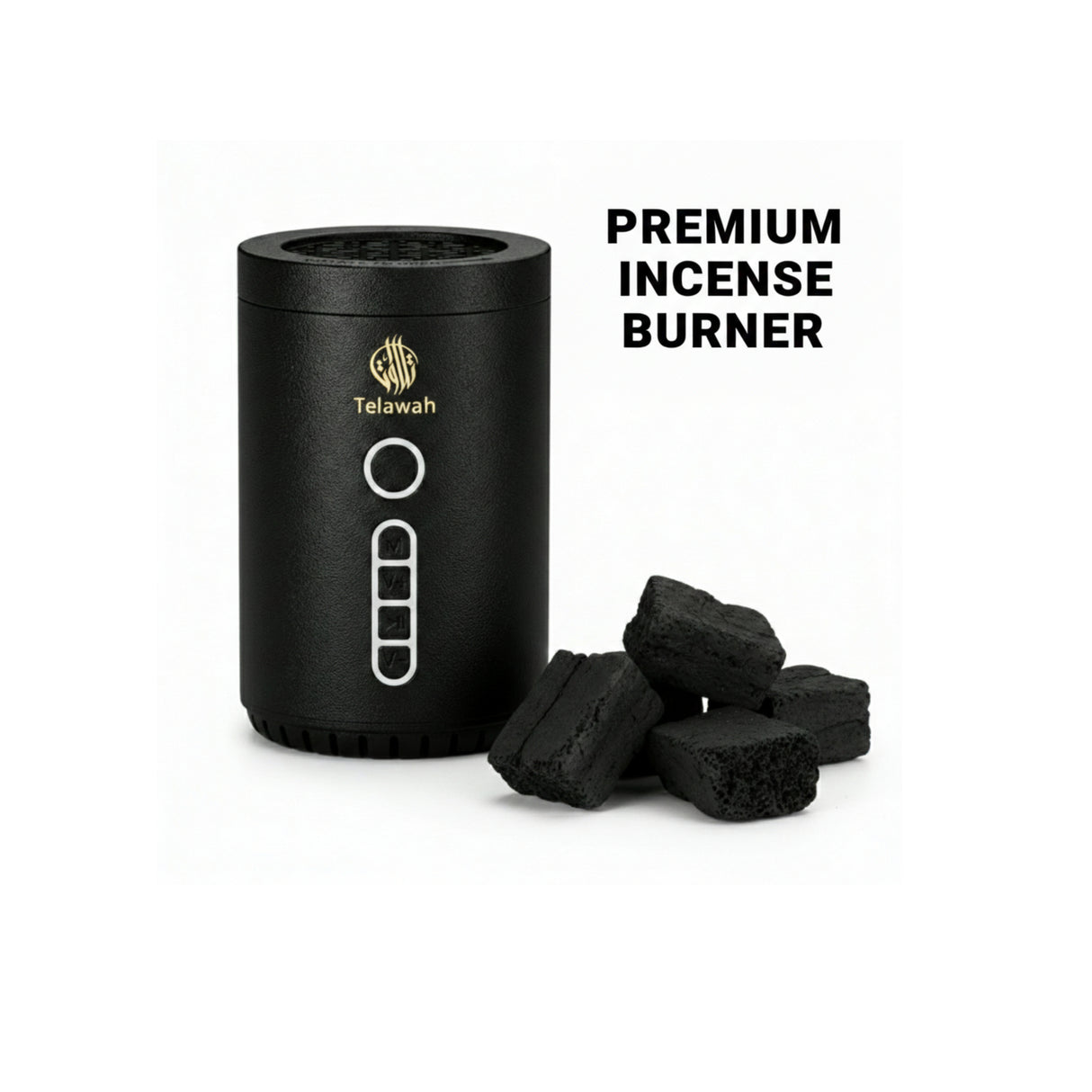 مبخرة بخور ذكية وسماعة قرآن كاملة – مبخرة كهربائية بالفحم عالية الحرارة من  Telawah