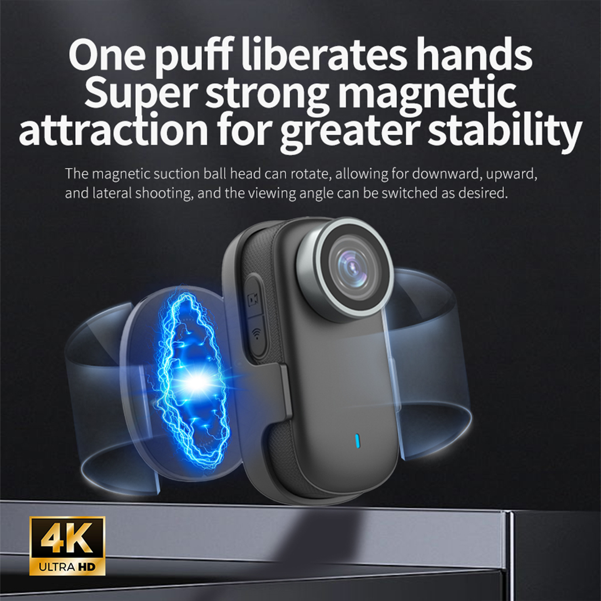 4K WiFi Wearable Body Camera – Compact Magnetic Mini Action Camera