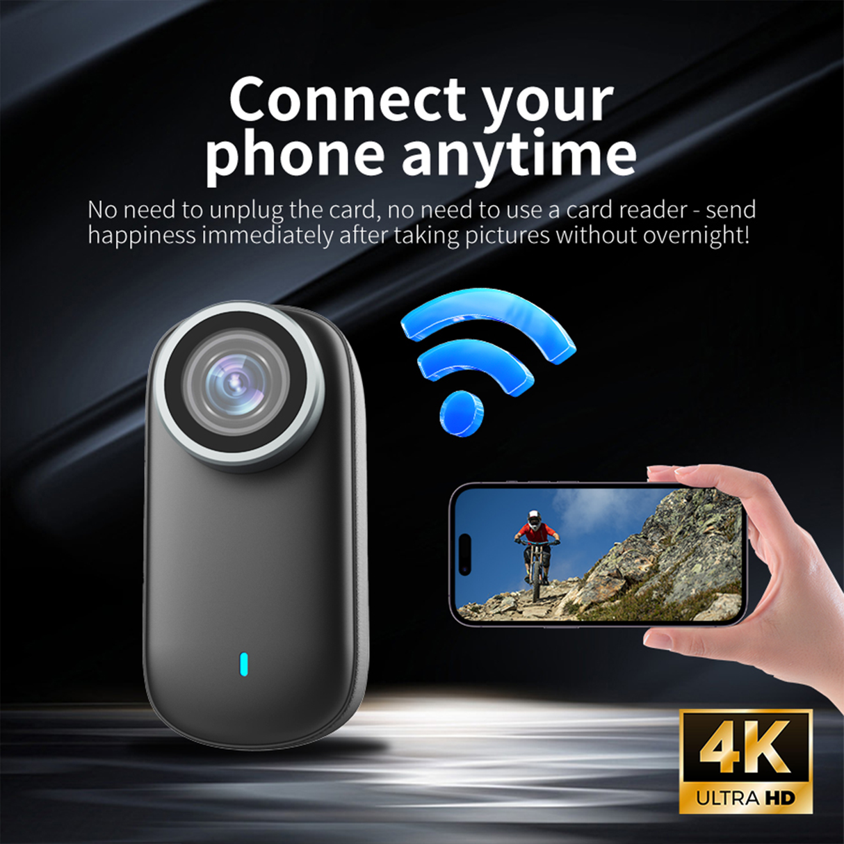 4K WiFi Wearable Body Camera – Compact Magnetic Mini Action Camera