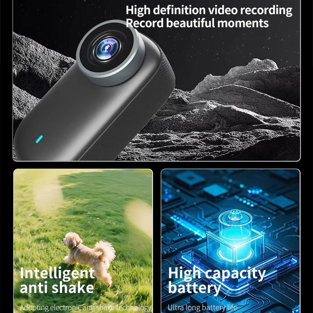 4K WiFi Wearable Body Camera – Compact Magnetic Mini Action Camera