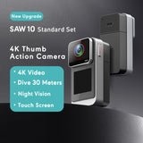 SAW10 4K Mini WiFi Action Camera, Magnetic Body Cam for Cycling, Motorbike, Diving & Outdoor Adventures