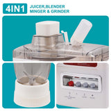 4-in-1 Juicer Blender Grinder & Mincer with 1.8L Jar, 350W by Winning Star