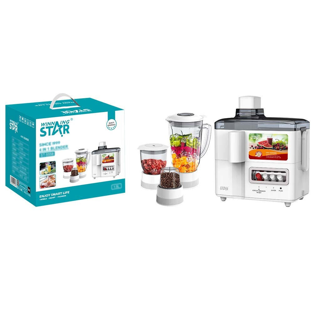 4-in-1 Juicer Blender Grinder & Mincer with 1.8L Jar, 350W by Winning Star