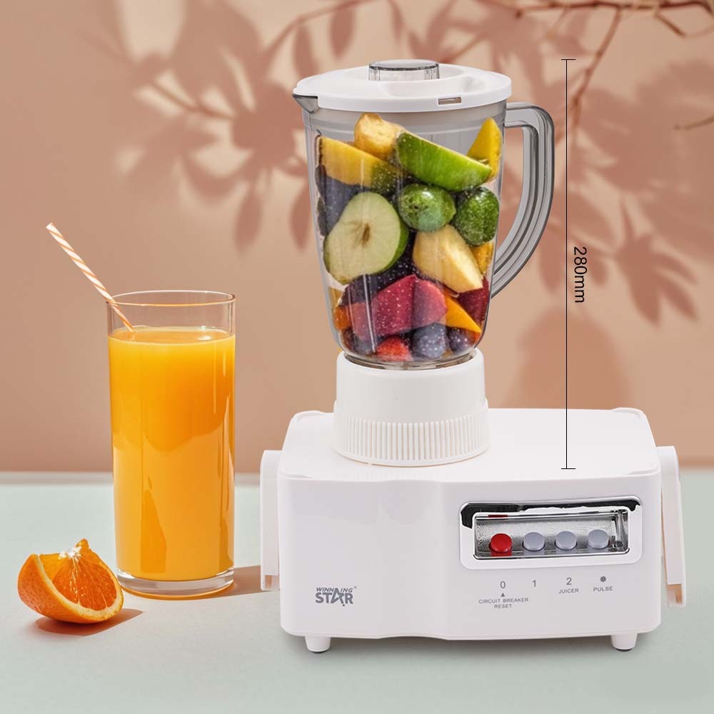 4-in-1 Juicer Blender Grinder & Mincer with 1.8L Jar, 350W by Winning Star