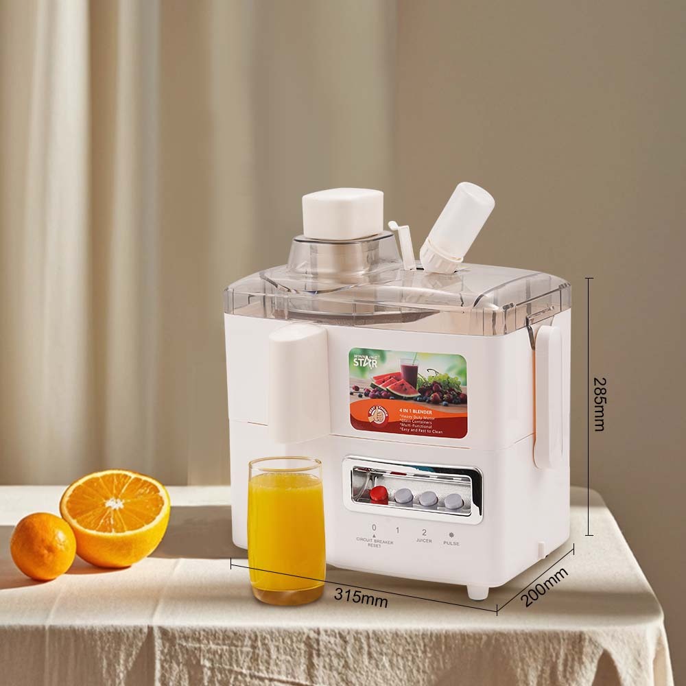 4-in-1 Juicer Blender Grinder & Mincer with 1.8L Jar, 350W by Winning Star