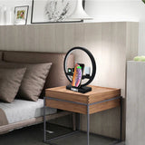 Multi Function Phone Stand 3 in 1 With Lamp Black - SASKA