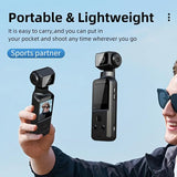 4K Pocket Body Camera 150 degree Lens, External Microphone