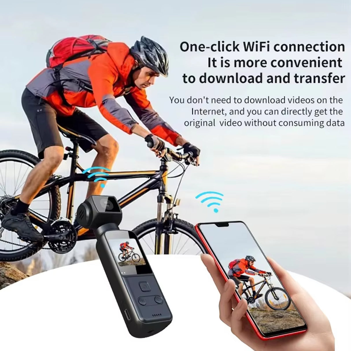4K Pocket Body Camera 150 degree Lens, External Microphone