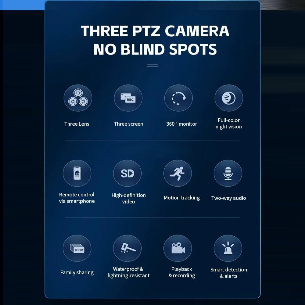 V380 Digital Solar Security Camera — Wired / Wireless IP CCTV, Waterproof Outdoor, 1080p HD