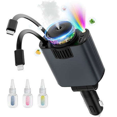 5-in-1 Car Charger and Star light with Air Freshener | Car Charger | SASKA Trading