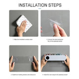 حامل فرشاة الأسنان الكهربائية المثبت على الحائط مع 3 أكواب، معقم للأشعة فوق البنفسجية وموزع معجون أسنان - منظم حمام ذكي من ECOCO