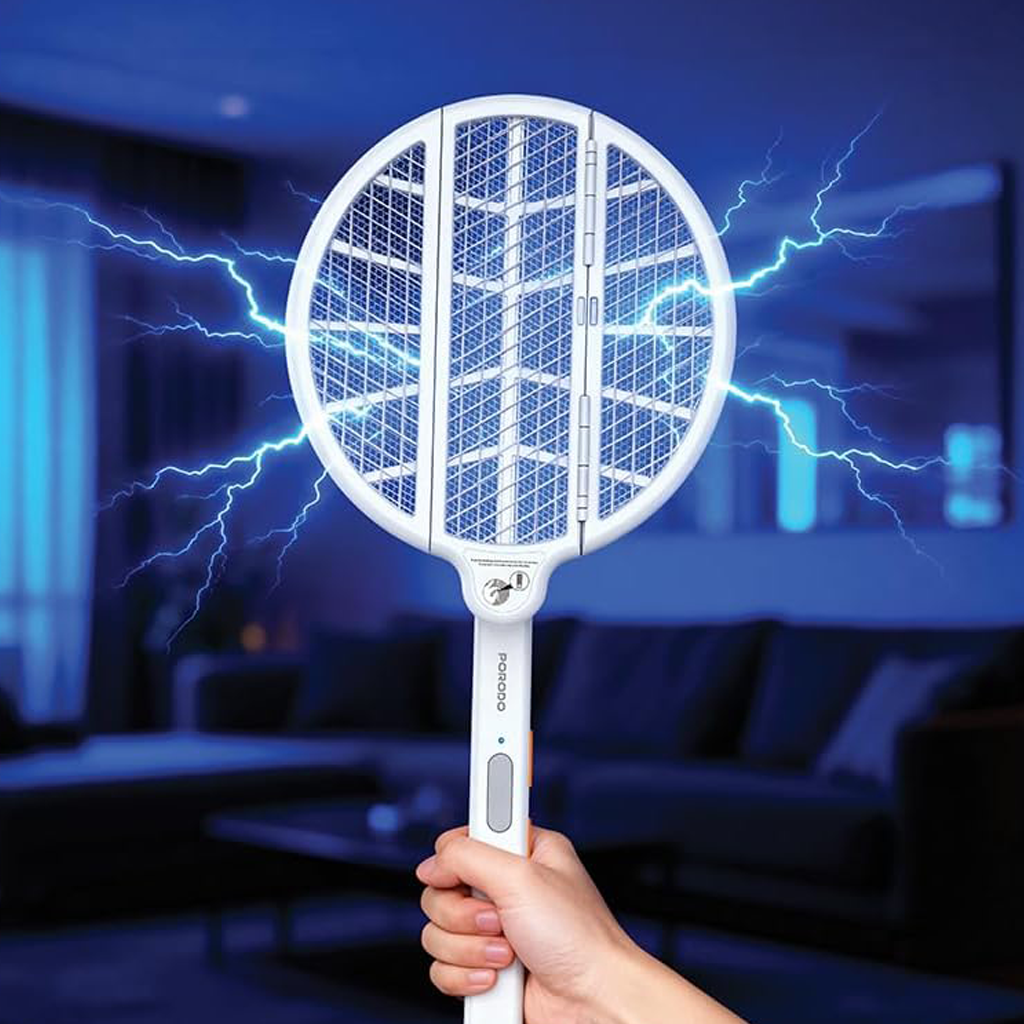 Swat Foldable Electric Insect Killer – Rechargeable Fly & Mosquito Killer with Type-c Charging by Porodo