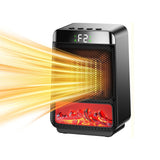  مدفأة كهربائية صغيرة مزودة بمنظم حرارة - مدفأة سيراميك سريعة التسخين مع إضاءة محيطة ديناميكية