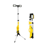 مصباح عمل LED قابل لإعادة الشحن - 8000 لومن، لاسلكي، قابل للتعتيم، محمول.