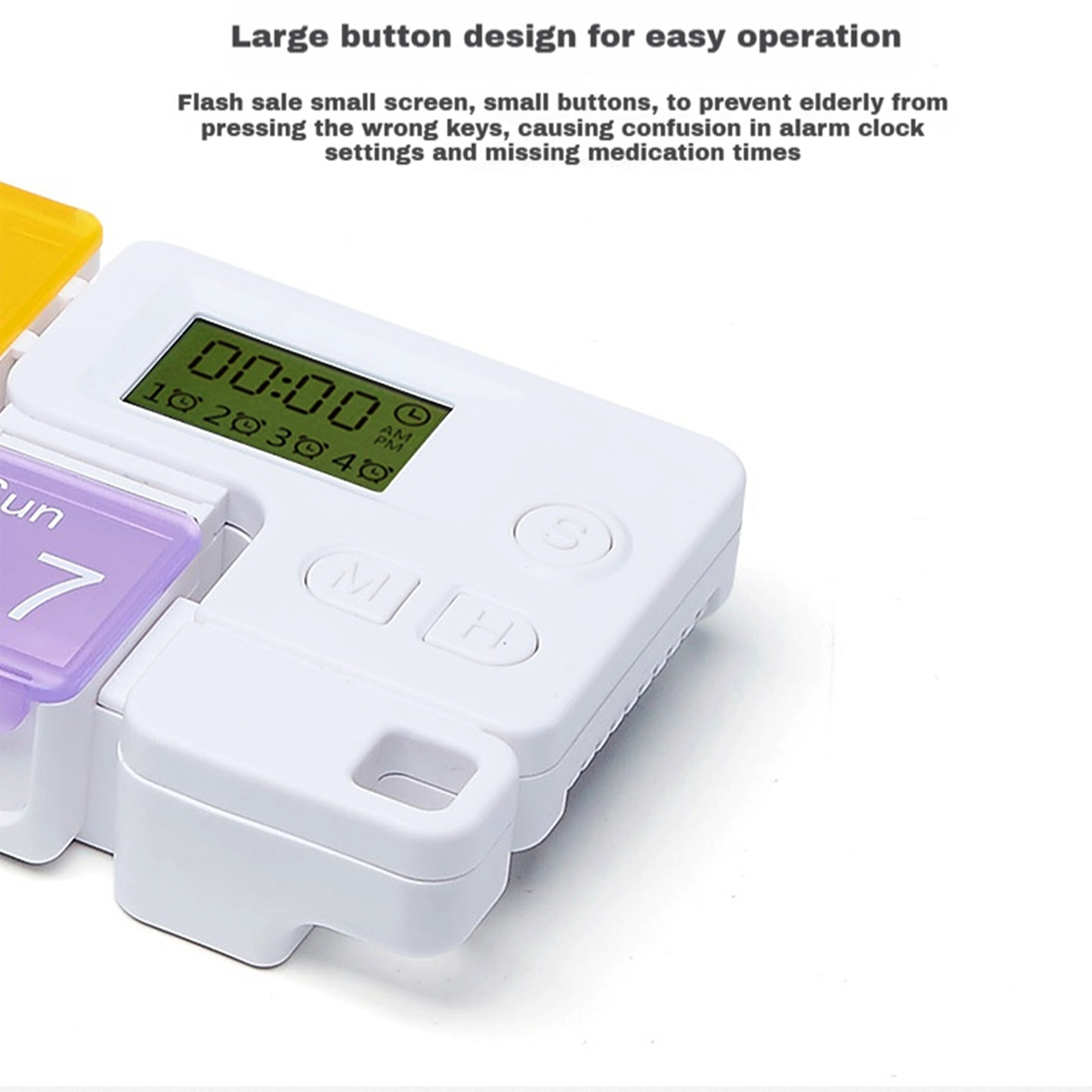 علبة تنظيم الأدوية الأسبوعية 7 أيام قابلة للحمل – مقسمات آمنة مع تسميات وقت الجرعات