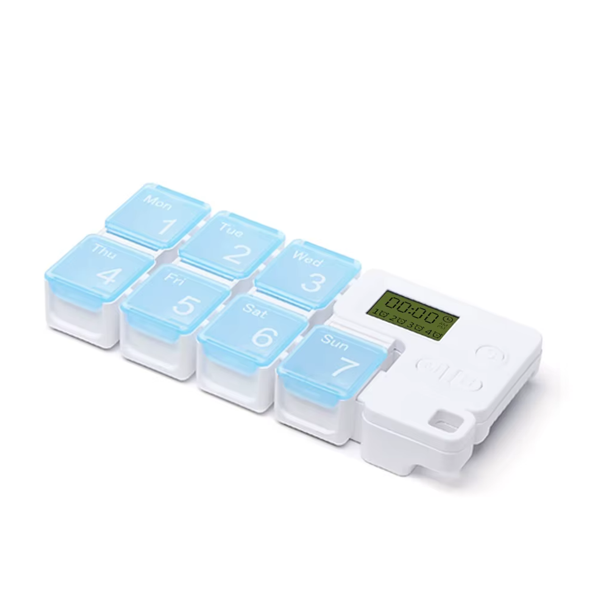 7-Day Portable Pill Box Organizer – Weekly Medication Reminder with Time Labels & Secure Compartments | Pill Box Organizer | saska| saska.ae
