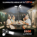 Portable Solar LED Work Light – Rechargeable Camping Lantern with Adjustable Brightness and USB Charging