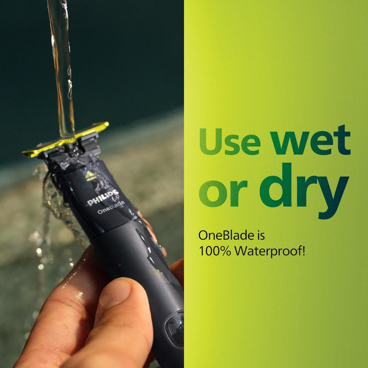 Trim, Edge & Shave Any Length | 2 Combs, Dual Blade, Wet/Dry by OneBlade Philips.