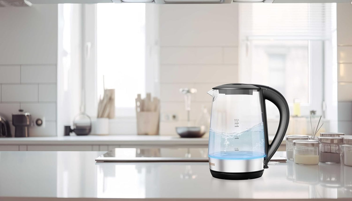 Lepresso 360 Transparent Quick Boil Glass Kettle 1.7L