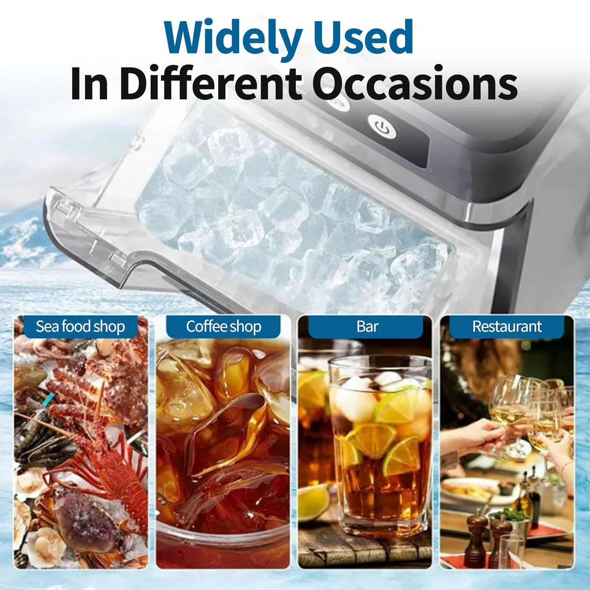 Automatic Countertop Ice Maker – Fast & Hygienic | Ice Maker Machine | SASKA Trading Dubai UAE