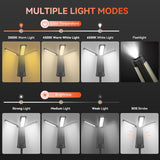 Portable Solar LED Work Light – Rechargeable Camping Lantern with Adjustable Brightness and USB Charging