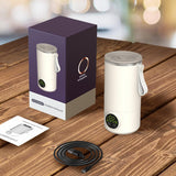 Electric Milk Warmer and Mixer – Portable 300mL Cup, 6 Temperature Levels, Great for Coffee by VVU&CCO