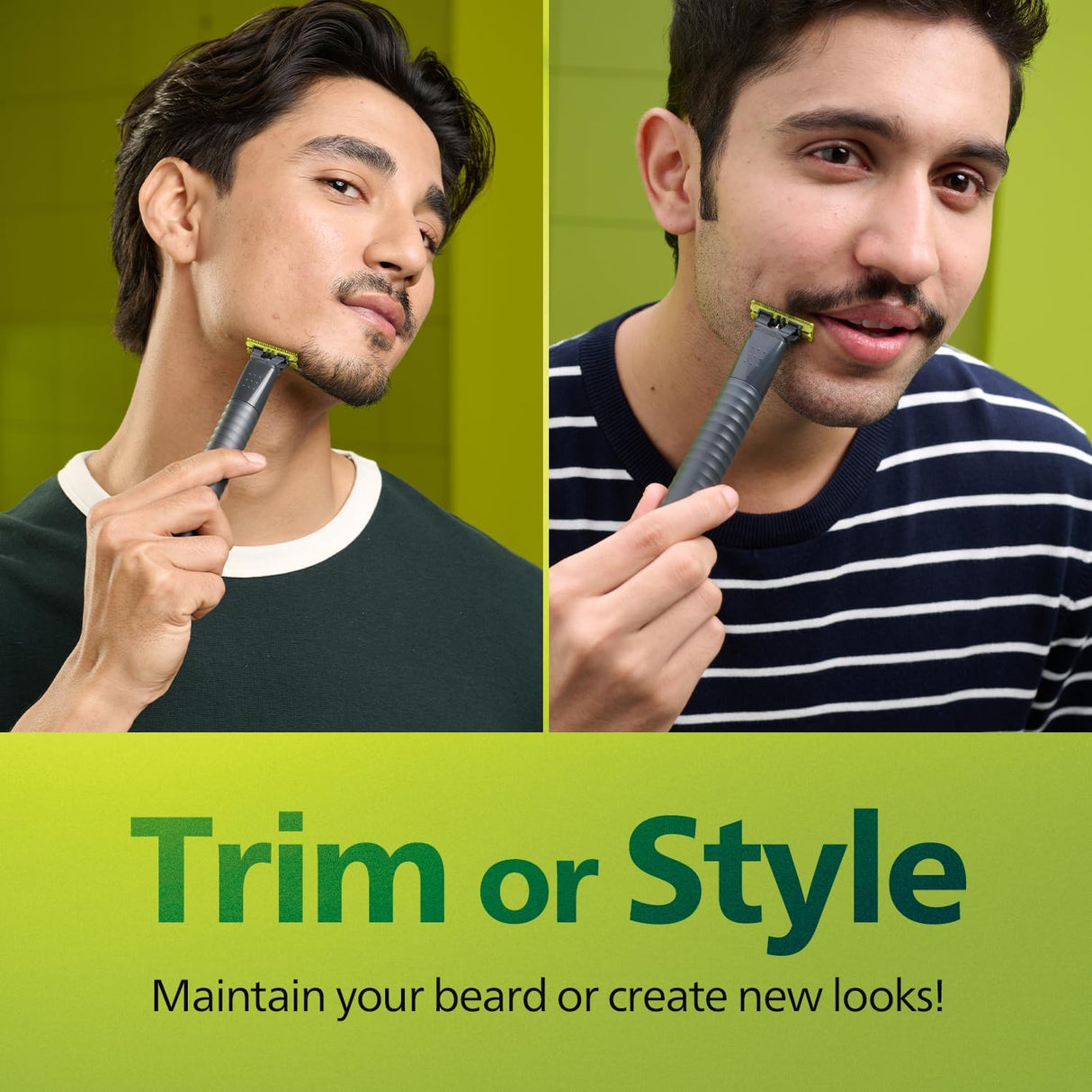 Trim, Edge & Shave Any Length | 2 Combs, Dual Blade, Wet/Dry by OneBlade Philips.