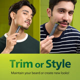 Trim, Edge & Shave Any Length | 2 Combs, Dual Blade, Wet/Dry by OneBlade Philips.