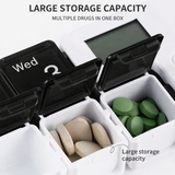 علبة تنظيم الأدوية الأسبوعية 7 أيام قابلة للحمل – مقسمات آمنة مع تسميات وقت الجرعات