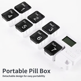 علبة تنظيم الأدوية الأسبوعية 7 أيام قابلة للحمل – مقسمات آمنة مع تسميات وقت الجرعات