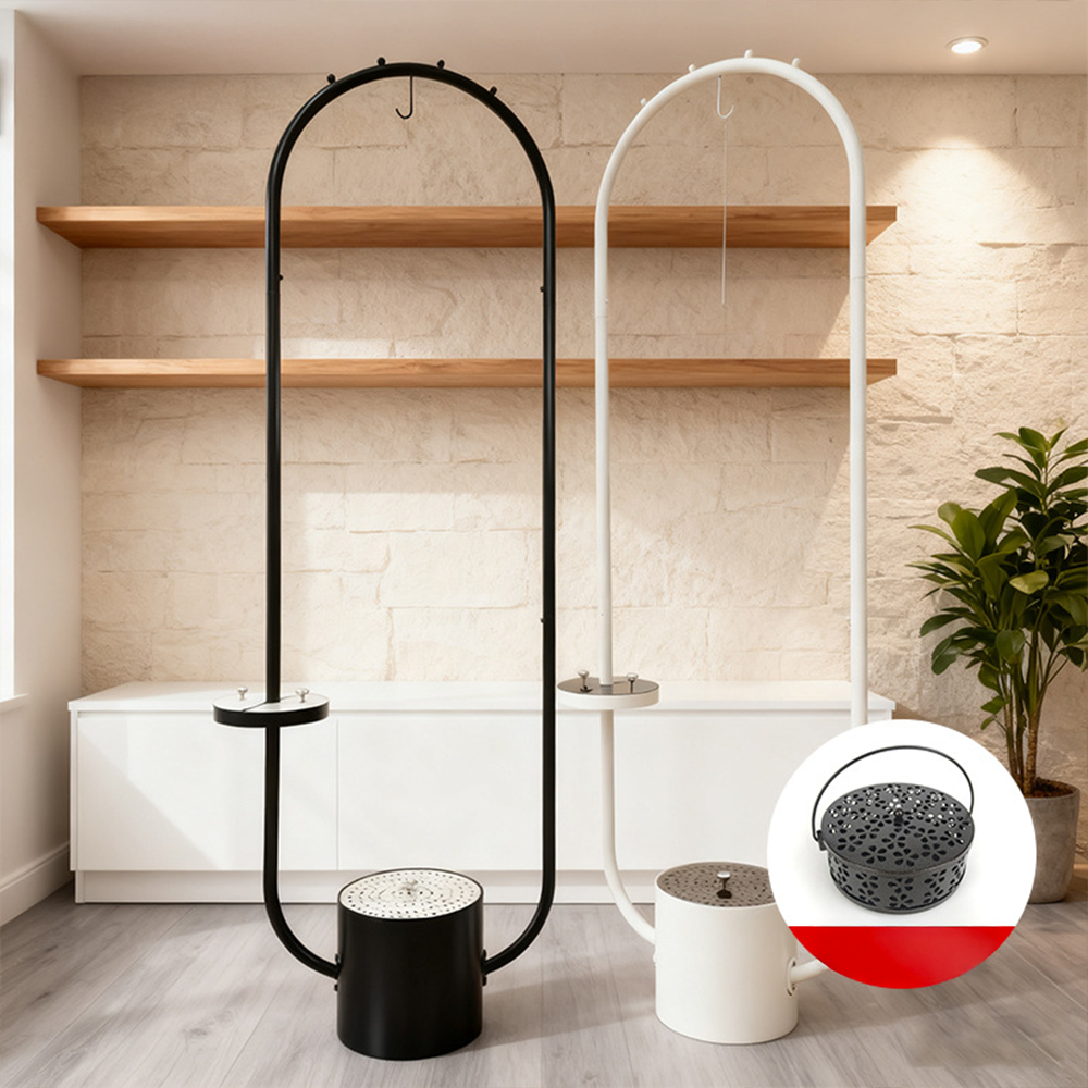Luxury Clothes Stand with Integrated Incense Burner for Fabric Freshening