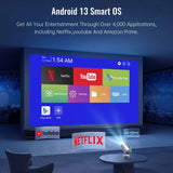 جهاز عرض صغير محمول R3P - 1080P LED، أندرويد 13