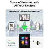 A9 7-in-1 Translator Earbuds with AI Translation, 4G + SIM, Bluetooth 5.3 & Touch Screen by Wooask