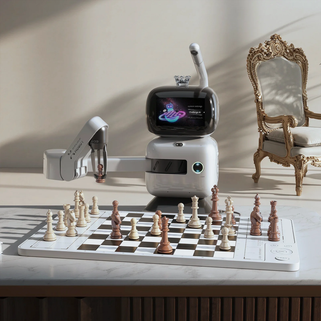 AI Chess Robot – Interactive Robotic Chess Trainer with 25 AI Levels & 1200 Exercises by SenseRobot