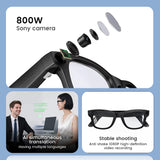 AI Smart Glasses with 8MP Camera G300C, Photography Glass Electrochromic Auto-Tinting Lenses & 32GB Storage, Music  & Translation