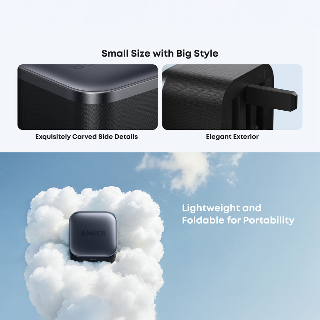 Nano 45W USB-C Fast Charging Adapter Compact Foldable 3-Pin Plug by anker