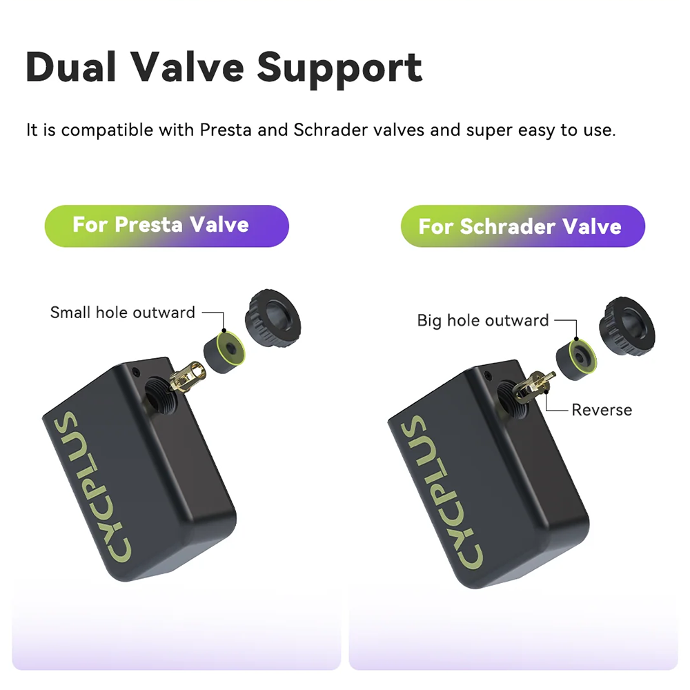 AS2 Ultra Portable 120PSI Bike Pump | Fast, Lightweight Rechargeable Air Inflator for Bikes by CYCPLUS