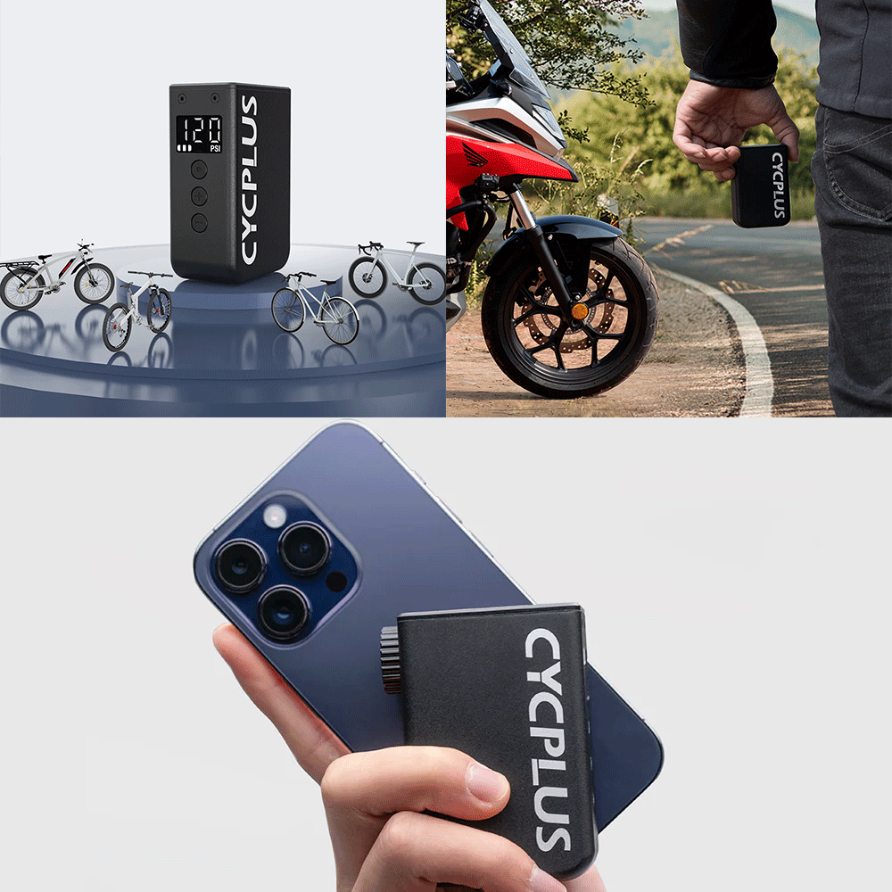AS2 Pro Max Electric Mini Bike Pump – 120 PSI Max, USB-C Rechargeable by CYCPLUS